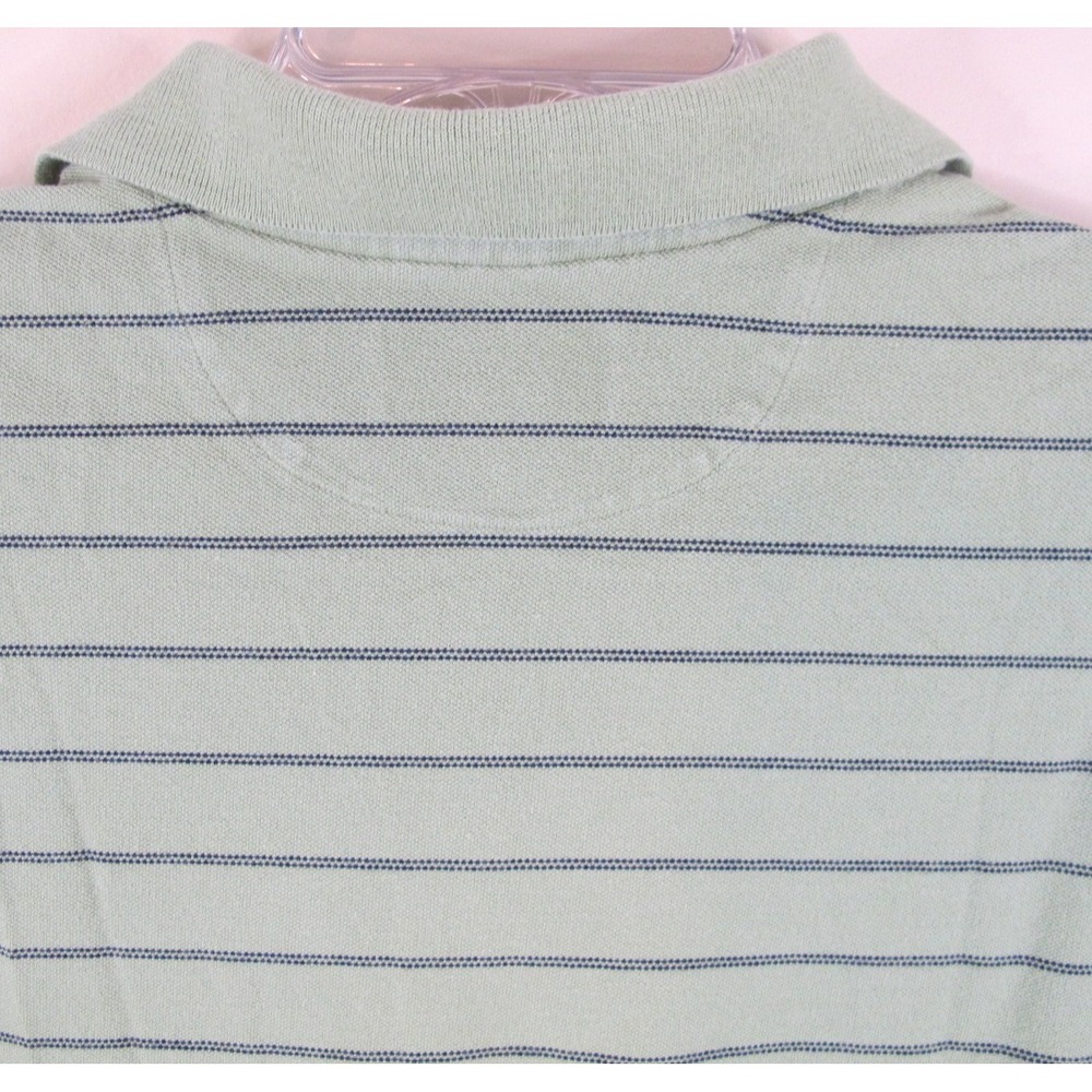 Vintage Chaps Golf Ralph Lauren Short Sleeve Polo Shirt Men's XXL Green Striped - Picture 7 of 7